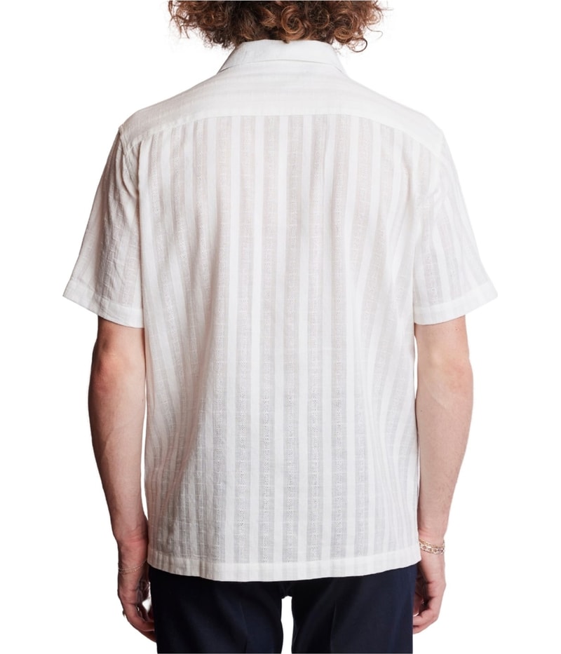 Paisley & Gray Mens Slim Fit Short Sleeve Textured Stripe Button Up Shirt