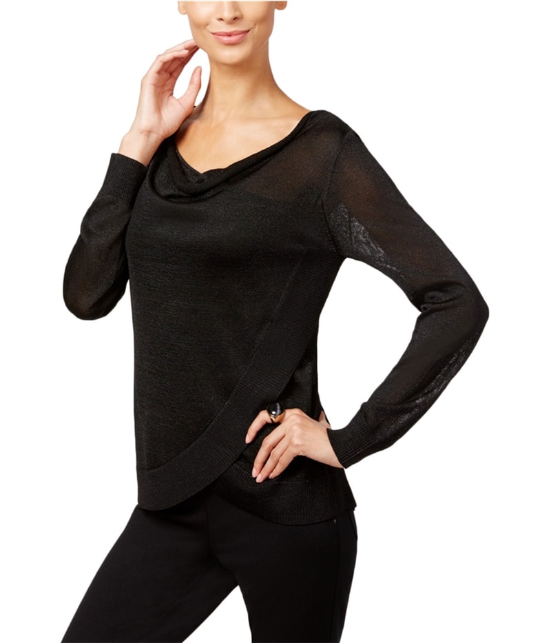 I.N.C Womens Metallic Shell Blouse