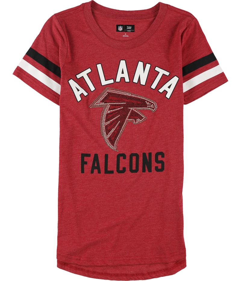NFL Womens Atlanta Falcons Rhinestone Embellished T-Shirt
