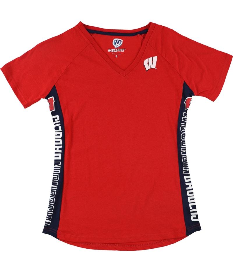 Hands High Womens Wisconsin Badgers Graphic T-Shirt, view 2