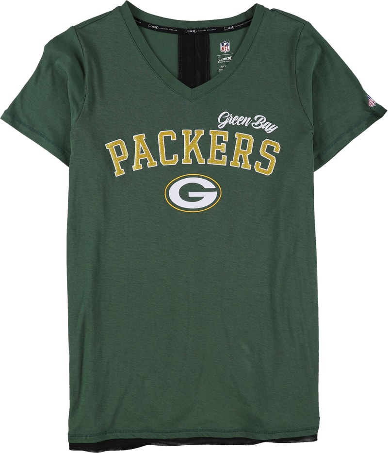 MSX Womens Packers Glitter Logo Graphic T-Shirt