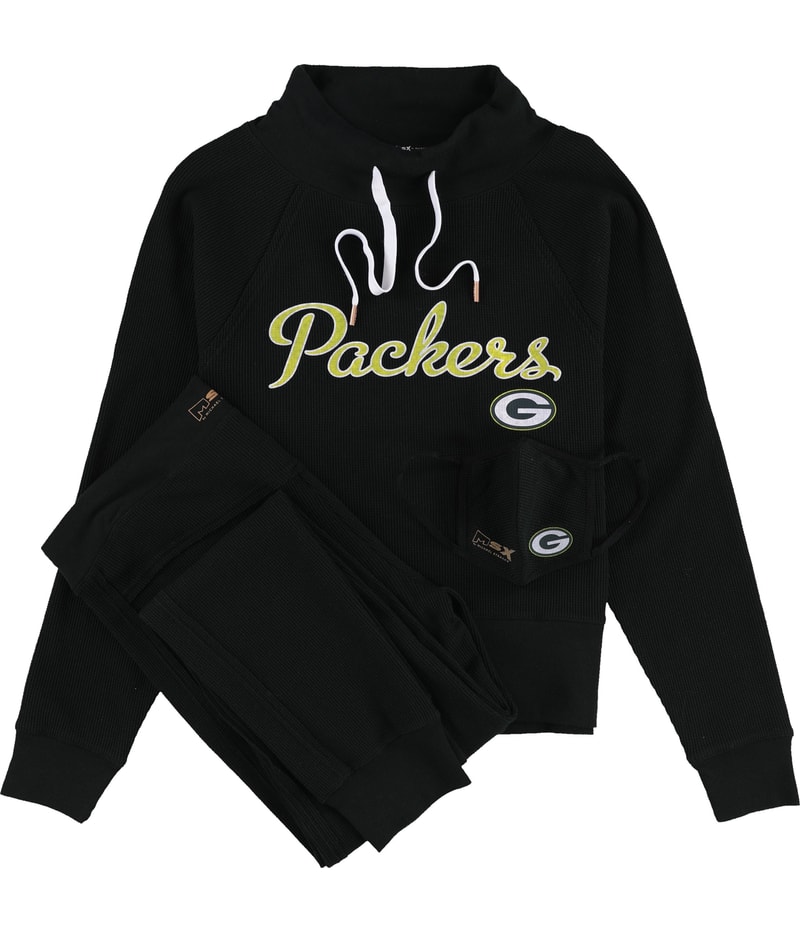 G-III Sports Womens Green Bay Packers Straight Leg Jogger Athletic Pants