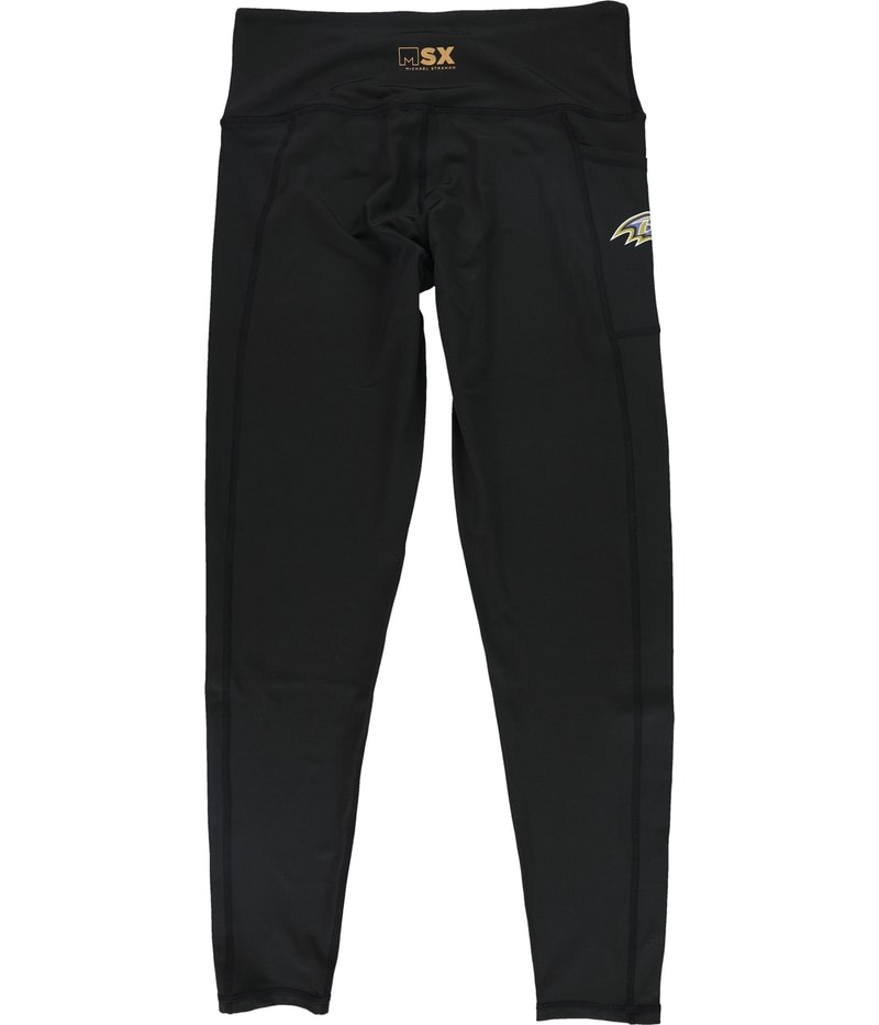 MSX Womens Baltimore Ravens Tapered Compression Leggings Athletic Pants