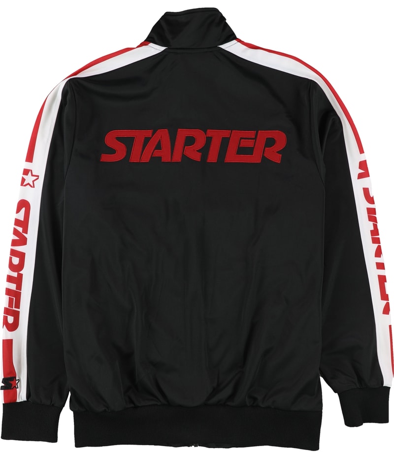 STARTER Mens Logo Track Jacket in Black, view 2