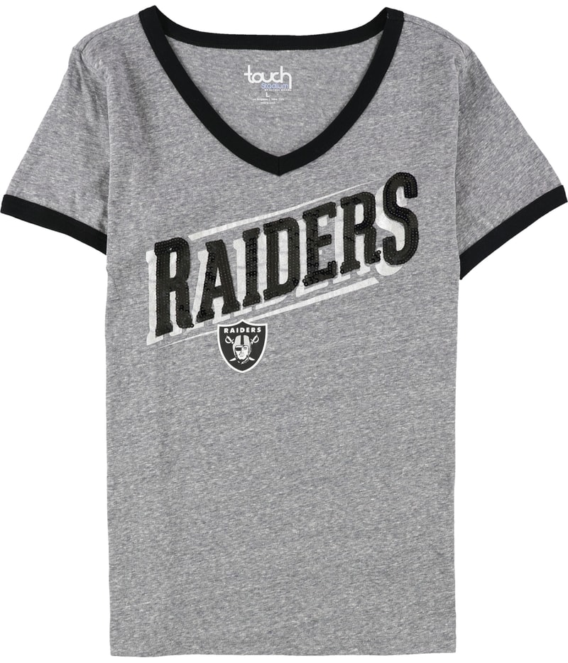 Touch Womens Las Vegas Raiders Sequin Embellished T-Shirt