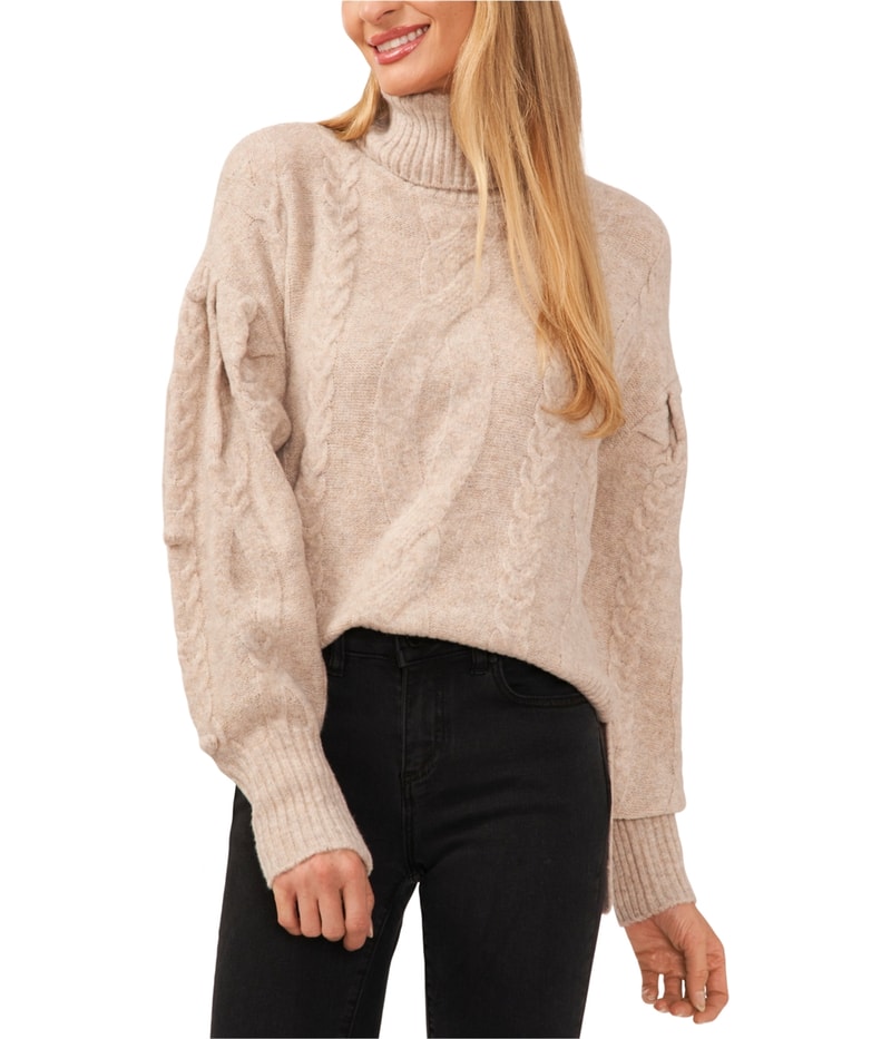 CeCe Womens Pompom Wool Blend Knit Sweater