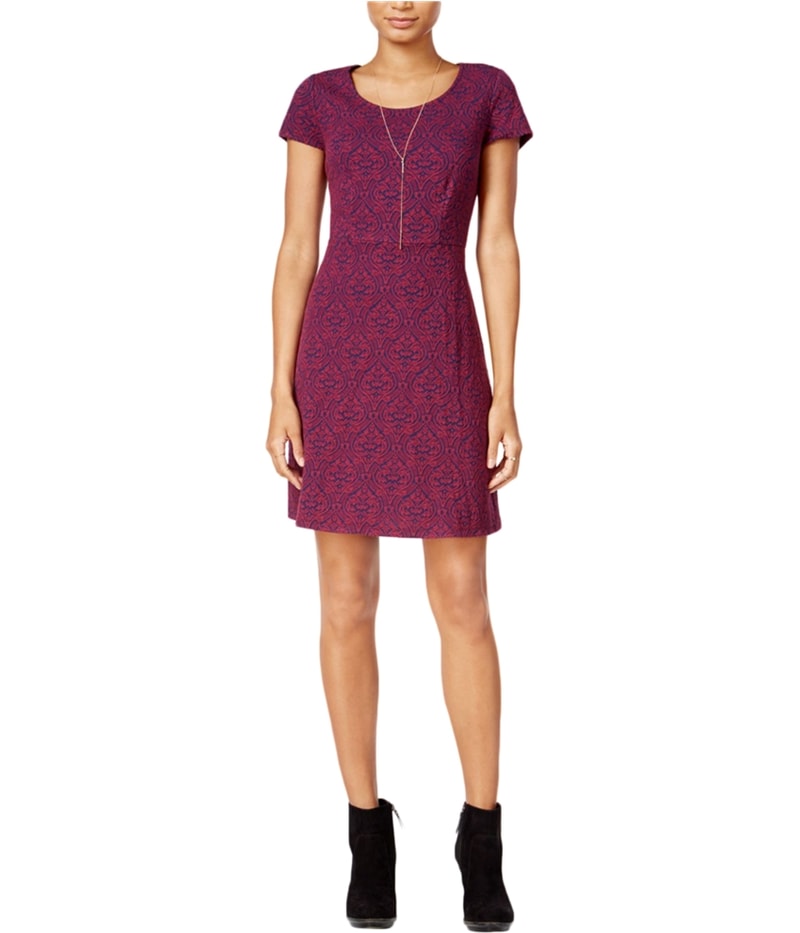 maison Jules Womens textured filigree A-line Dress