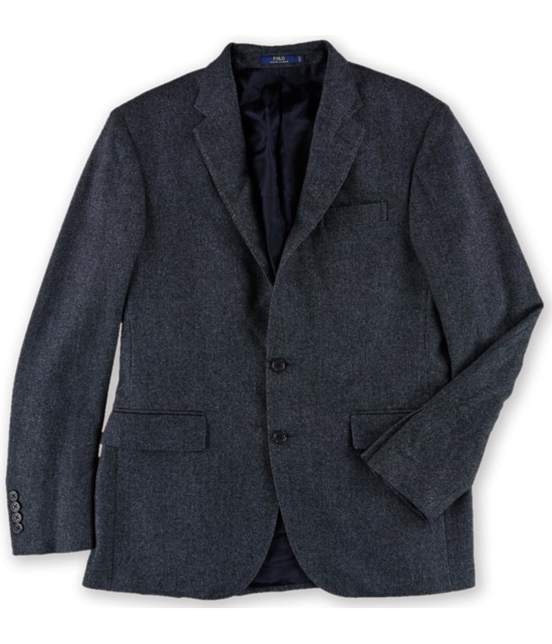 Ralph Lauren Mens Herringbone Two Button Blazer Jacket