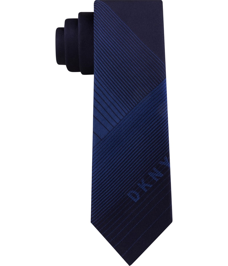 DKNY Mens Logo Panel Self-tied Necktie