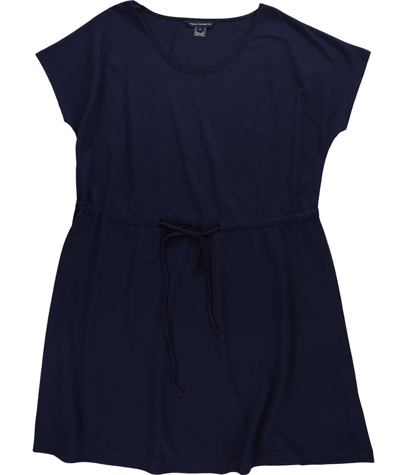 French Connection Womens Drawstring Waist Shift Dress