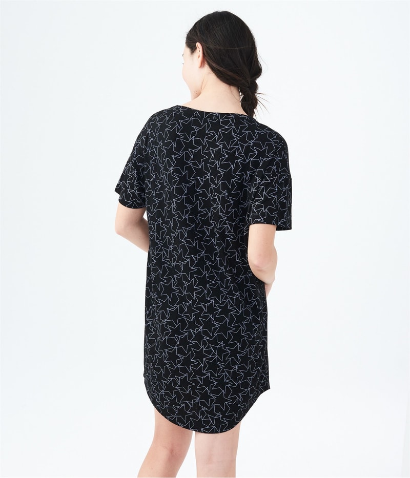 Aeropostale Womens Star Pajama Shirt Dress