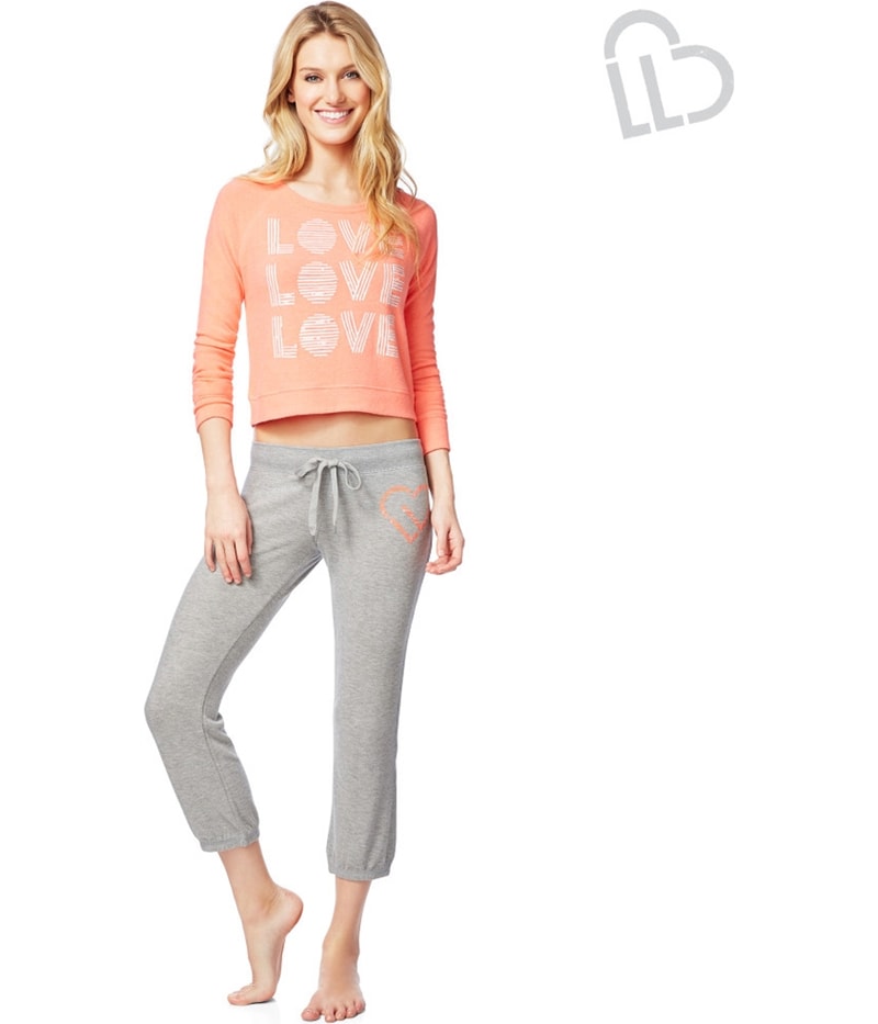 Aeropostale Womens LOVE Trio Sweatshirt