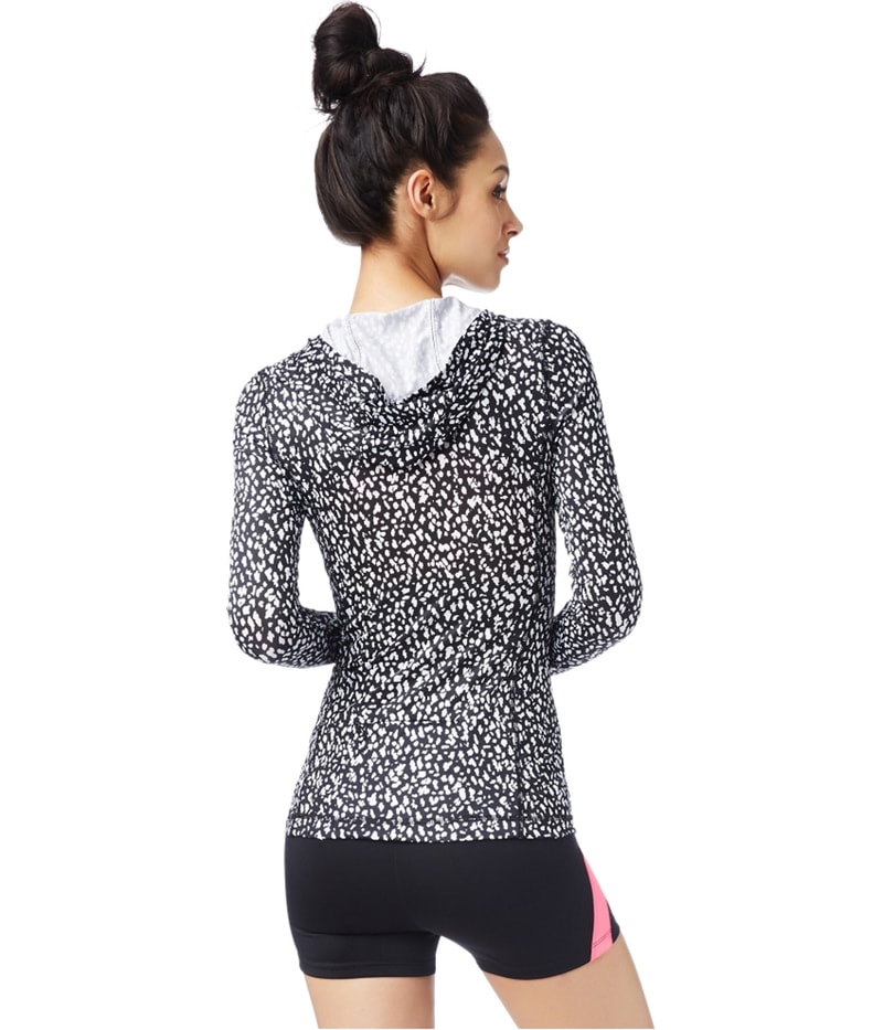 Aeropostale Womens Spotted Quarter Zip Hoodie Sweatshirt