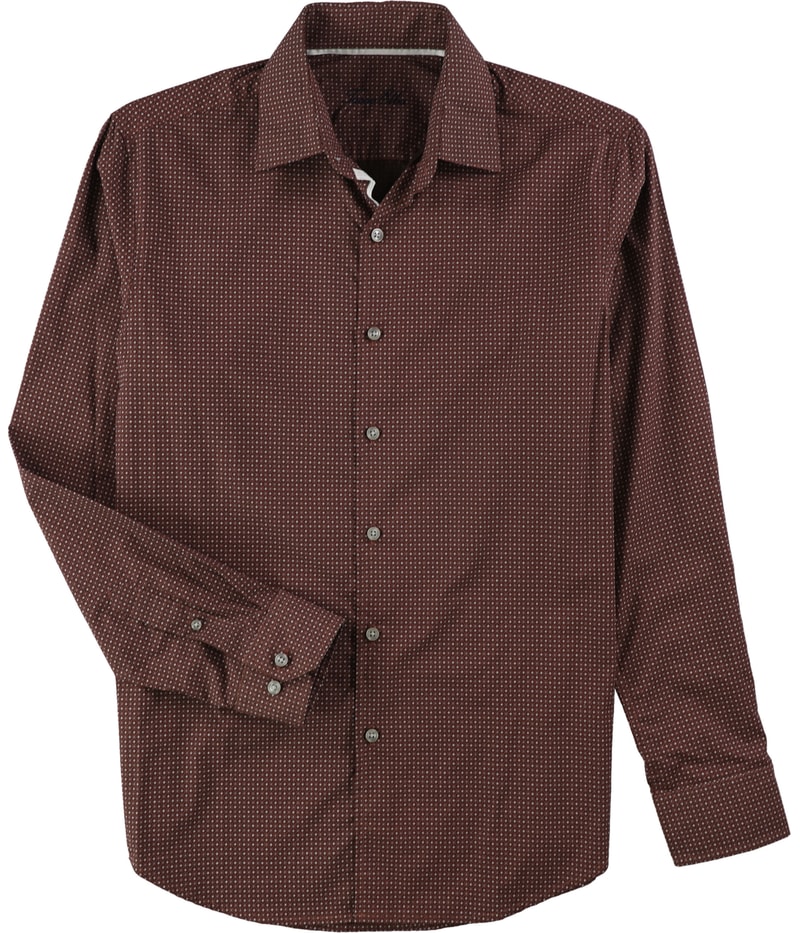 Tasso Elba Mens Medallion Button Up Shirt
