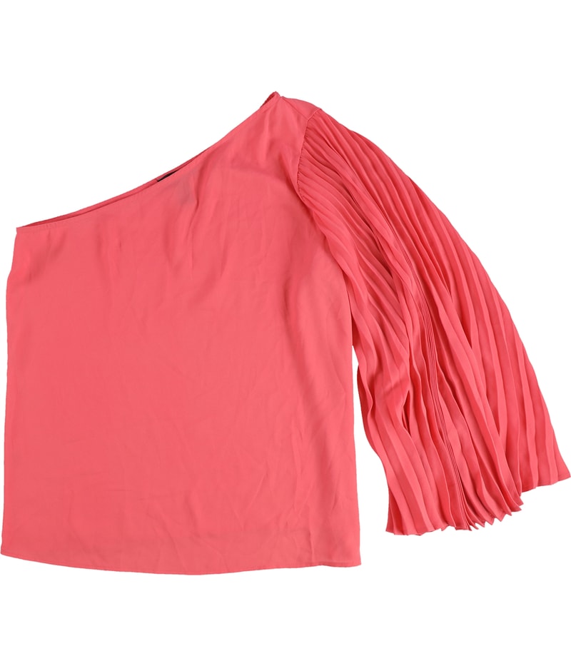 I.N.C Womens Pleated One Shoulder Blouse