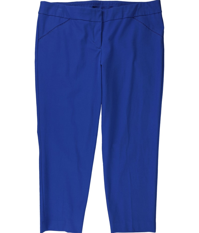 Alfani Womens Solid Tapered Slim Cropped Capri Casual Pants