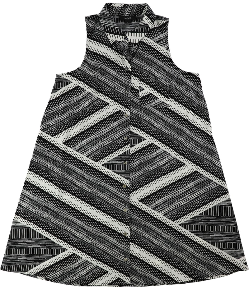 Alfani Womens Printed Shirt Dress