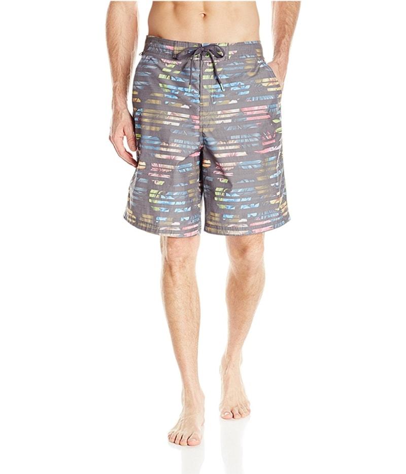 Speedo Mens Tropical Striped Swim Bottom Board Shorts