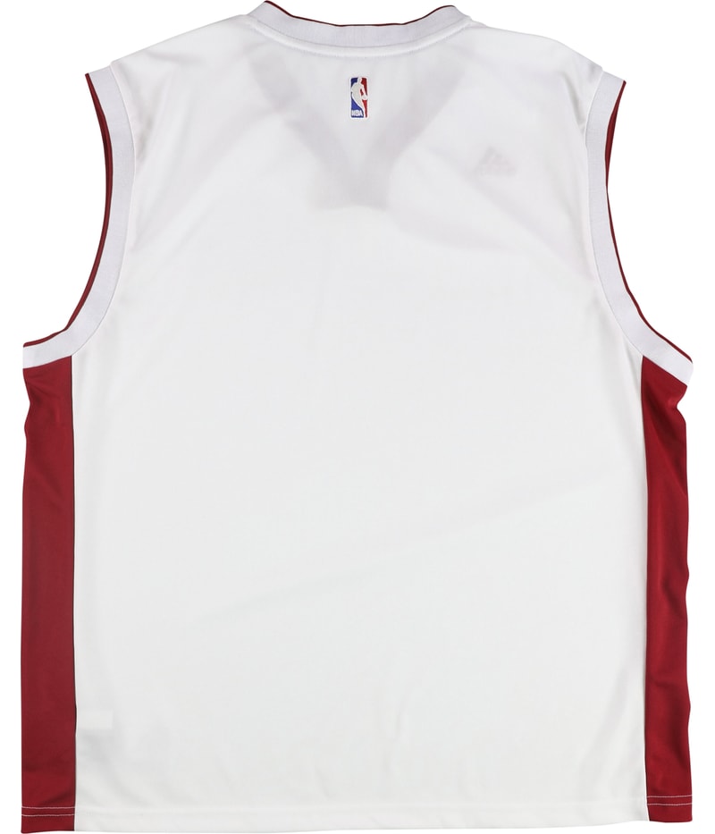 Adidas Mens Blank NBA Jersey in White-Whtred2, image 2 of 2