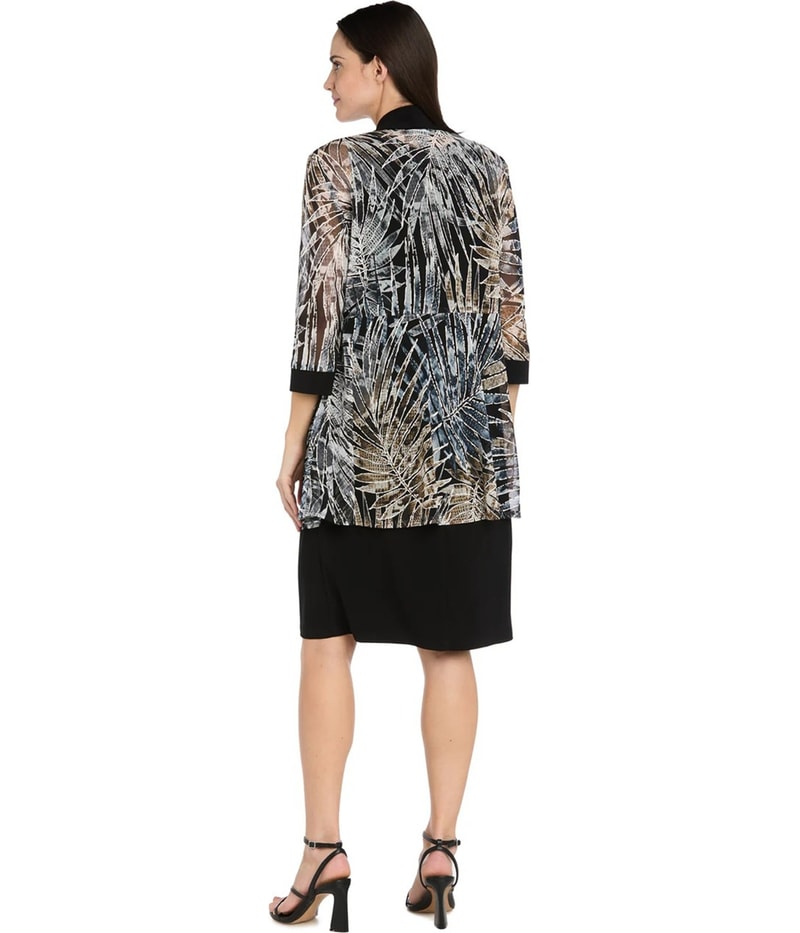 R & M Richards Womens 2-Piece Midi Dress