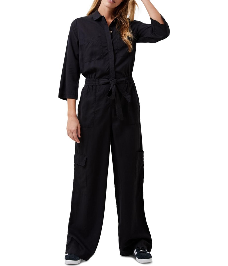 French Connection Womens Elkie Twill Jumpsuit