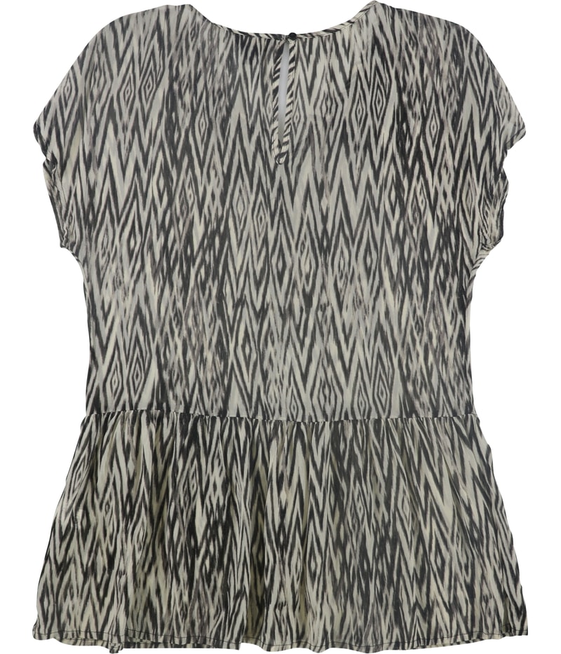 Lucky Brand Womens Printed Peplum Shell Blouse