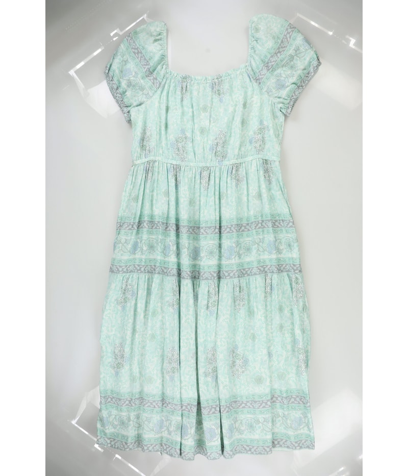 Lucky Brand Womens Block-Print Midi Dress