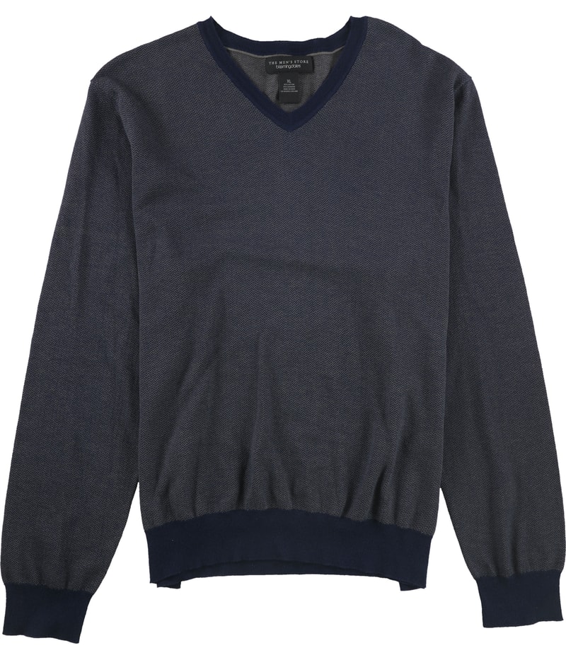 The Men’s Store Mens Chevron-Print Pullover Sweater