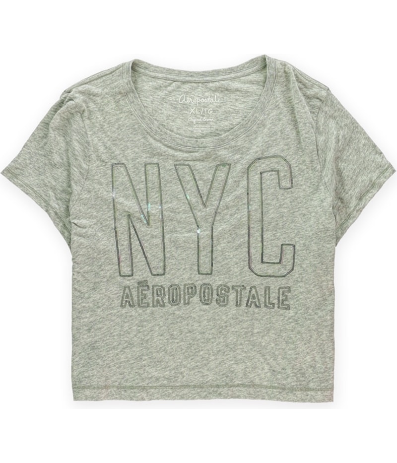 Aeropostale Womens Sequined NYC Embellished T-Shirt