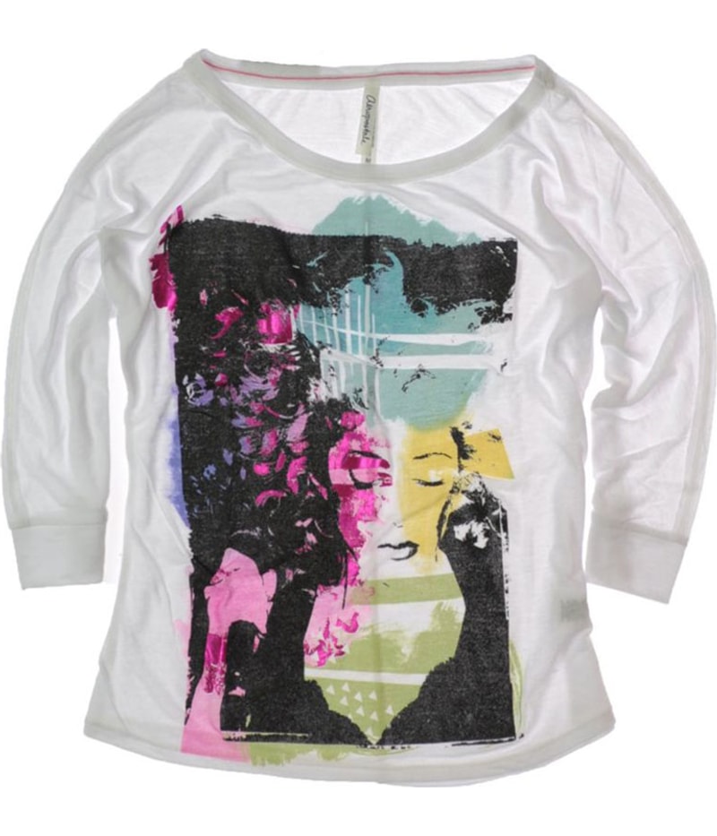 Aeropostale Womens 3/4 Sleeve Dream Images Dolman Crew Graphic T-Shirt