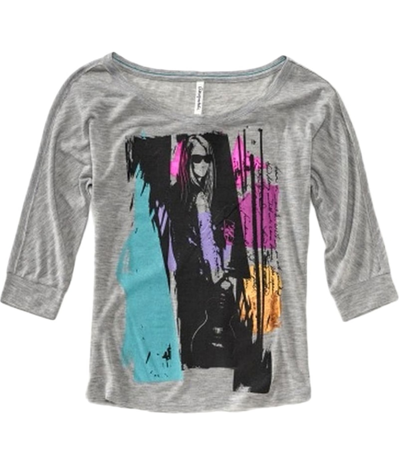 Aeropostale Womens Woman Guitar Graphic T-Shirt