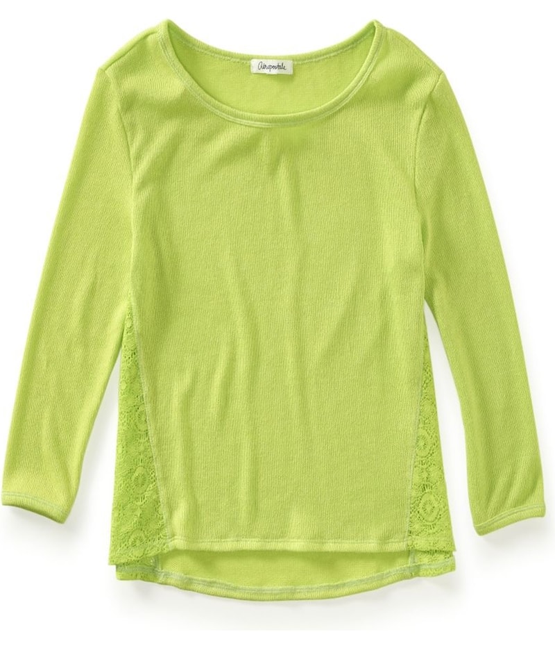 Aeropostale Womens Solid Ls Knit Sweater