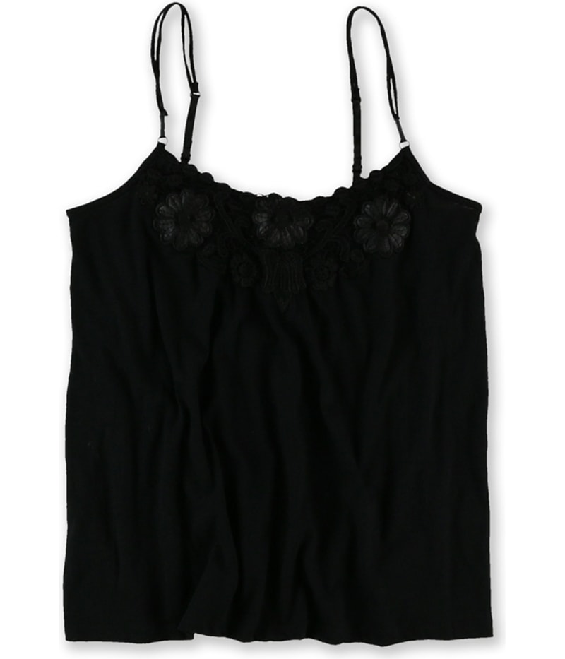 Aeropostale Womens Floral Applique Cami Tank Top