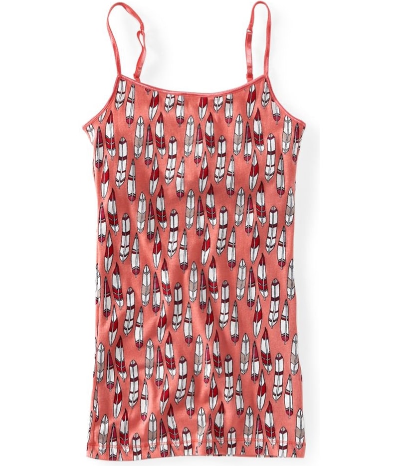 Aeropostale Womens Leather Print Stretch Favorite Cami Tank Top