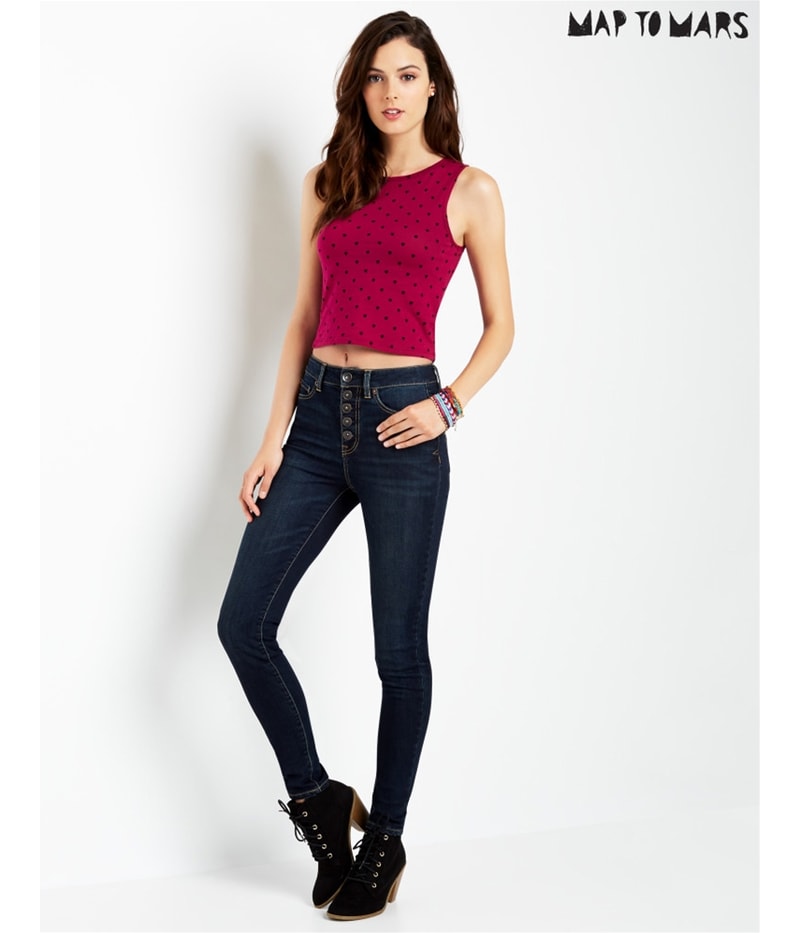 Aeropostale Womens Tiny Heart Tank Top