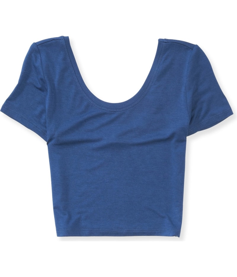 Aeropostale Womens Scoop-Back Bodycon Basic T-Shirt