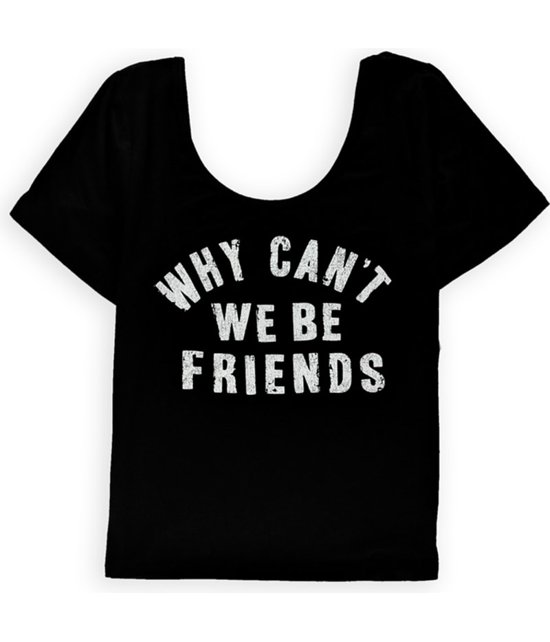 Aeropostale Womens Why Can’t We Be Friends Graphic T-Shirt