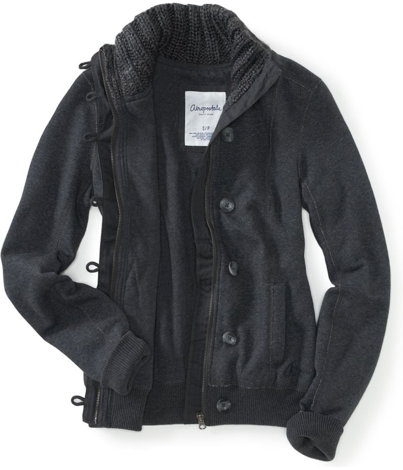 Aeropostale Womens Zip/ Knit Sweater