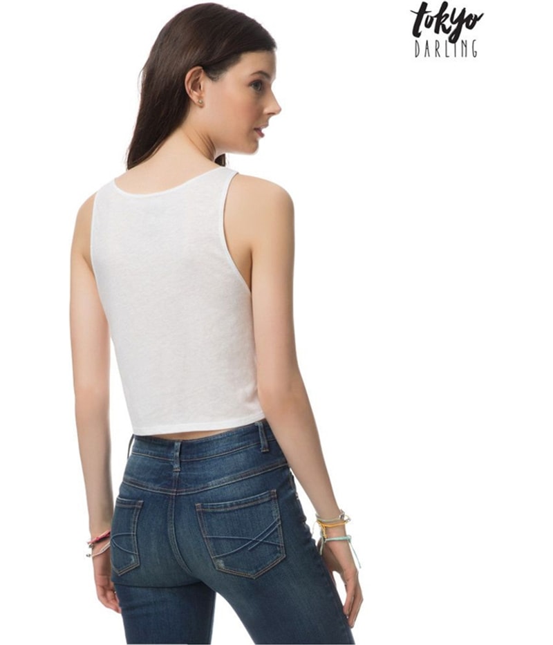 Aeropostale Womens Besame Cropped Tank Top