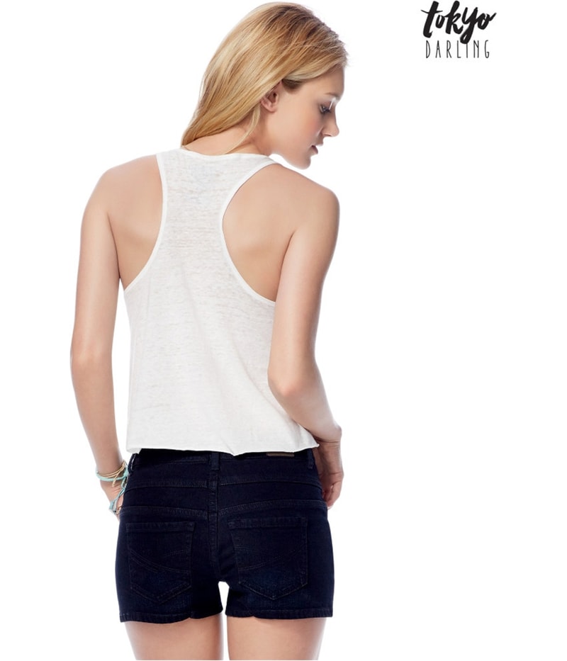 Aeropostale Womens Hi-Lo Crop Tank Top