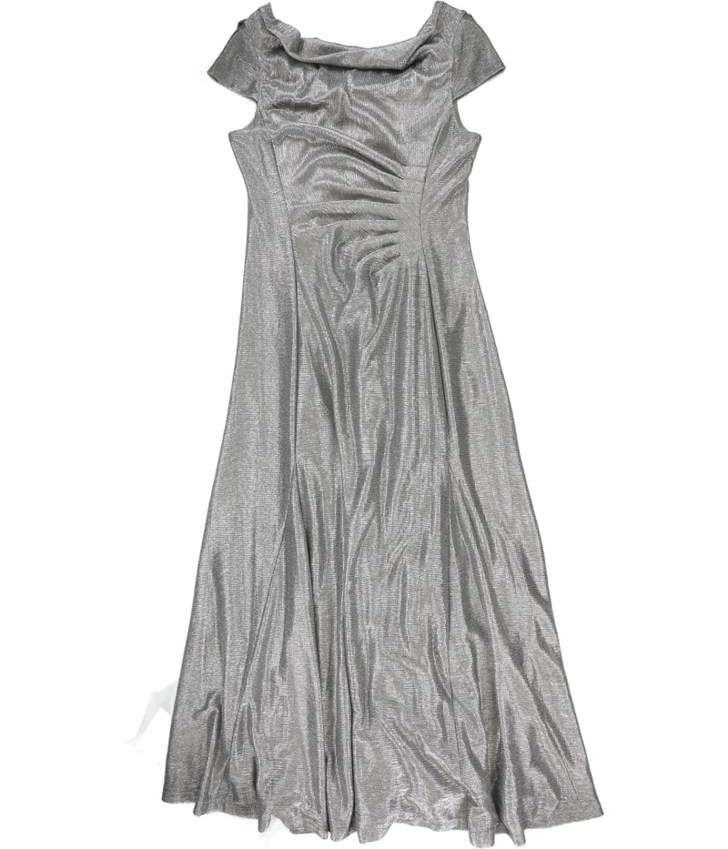 Alex Evenings Womens Ruched Gown Dress