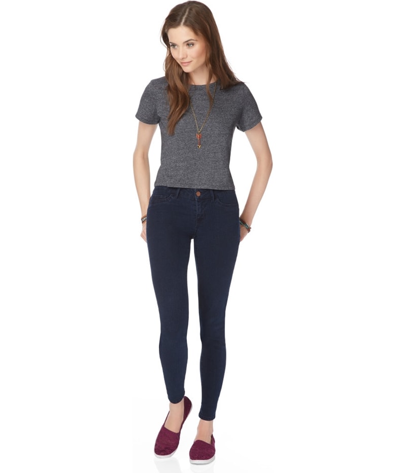 Aeropostale Womens Crop Basic T-Shirt
