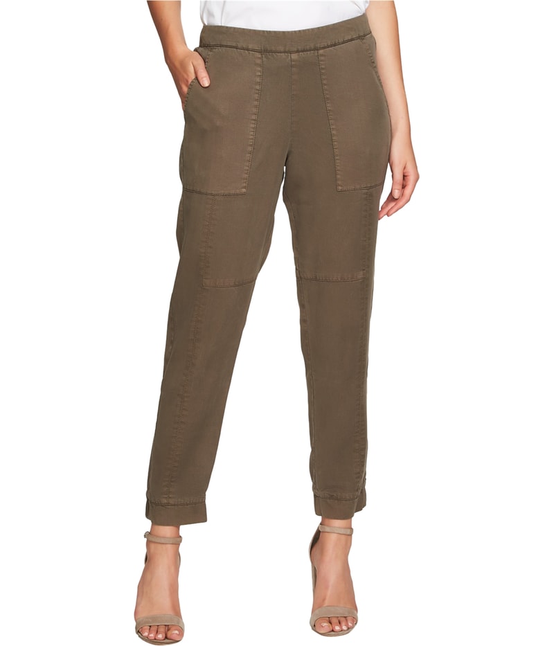 1.STATE Womens Soft Twill Tapered Cropped Capri Casual Pants