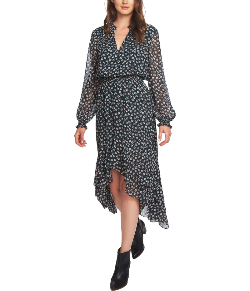 1.STATE Womens Floral V-Neck Blouson Dress