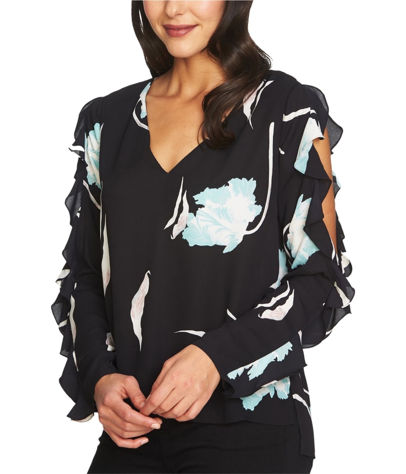 1.STATE Womens Floral Off the Shoulder Blouse