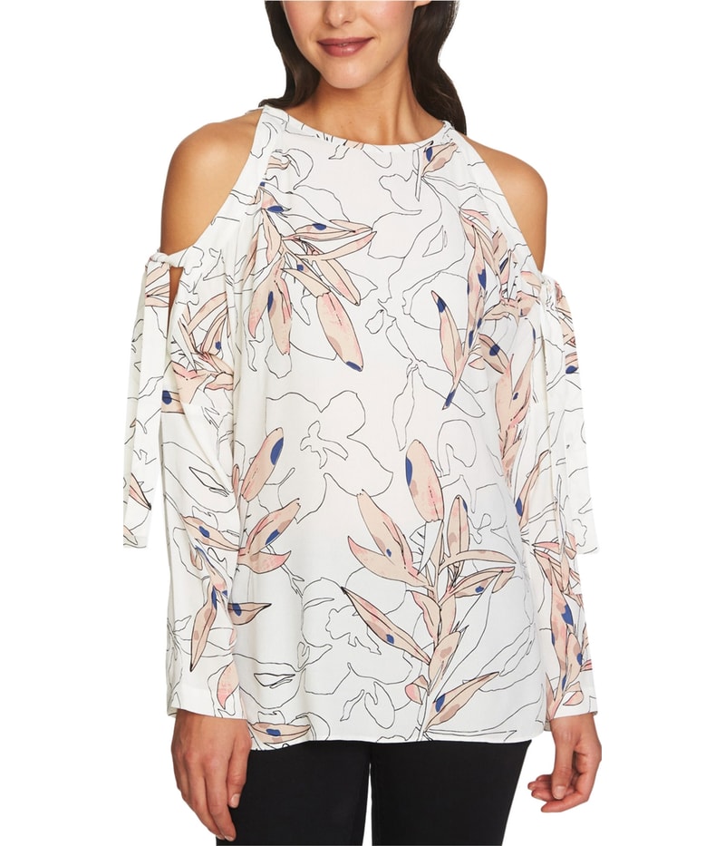 1.STATE Womens Botanical Knit Blouse