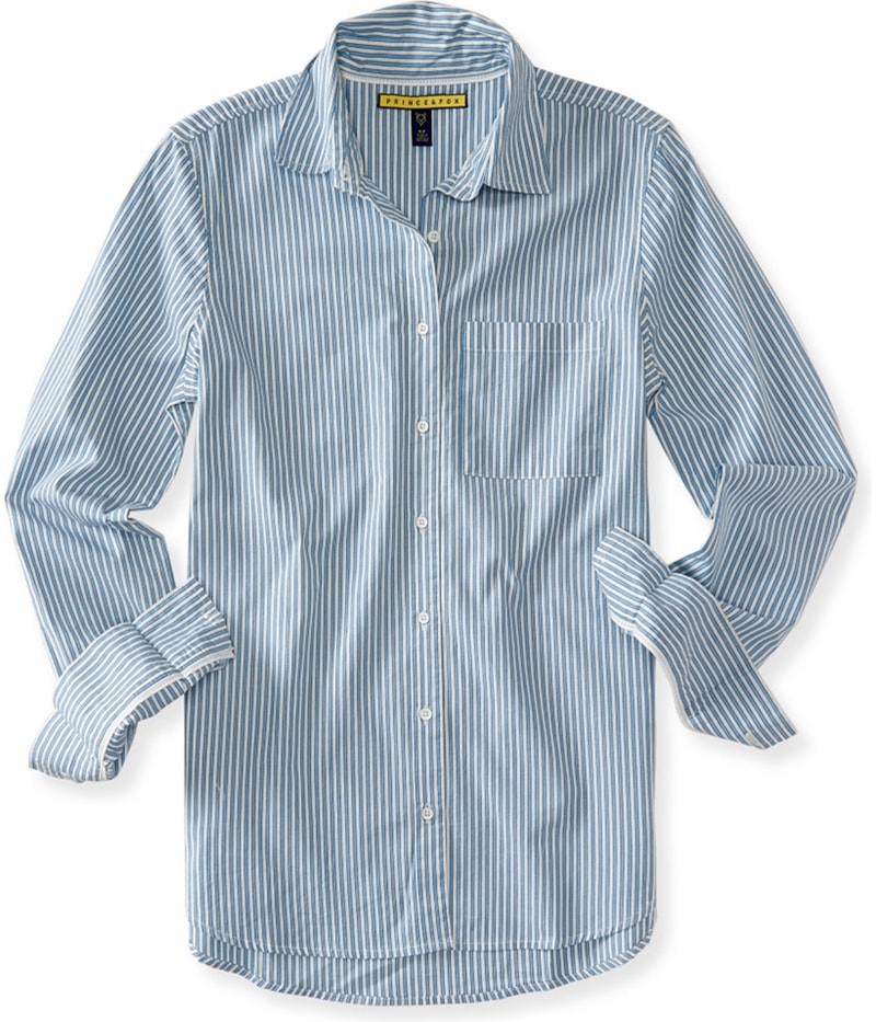 Aeropostale Womens Vert Striped Button Up Shirt