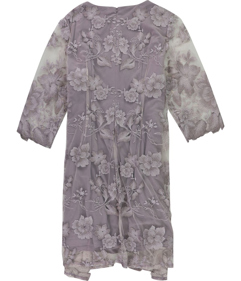 Alex Evenings Womens Embroidered Sheath Dress