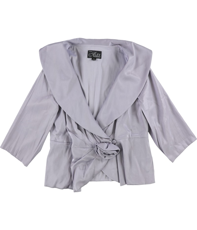 Alex Evenings Womens Rosette Peplum Blouse
