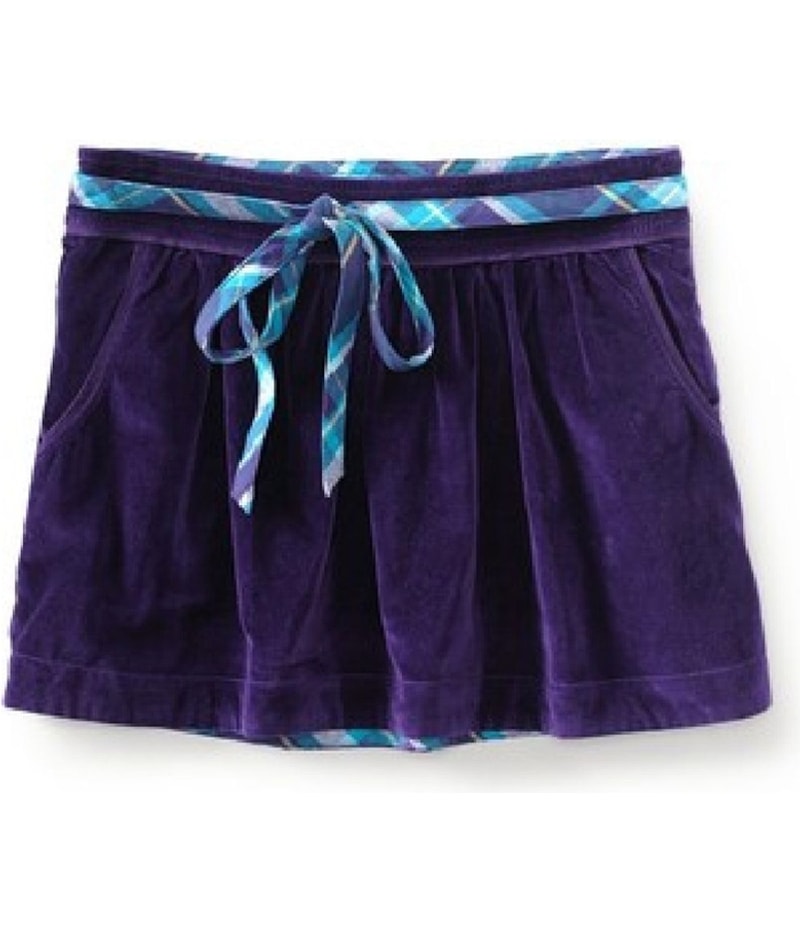 Aeropostale Womens Velour Removable Belt Mini Skirt, view 2